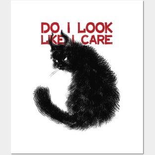 Evil cat, I don't care Posters and Art